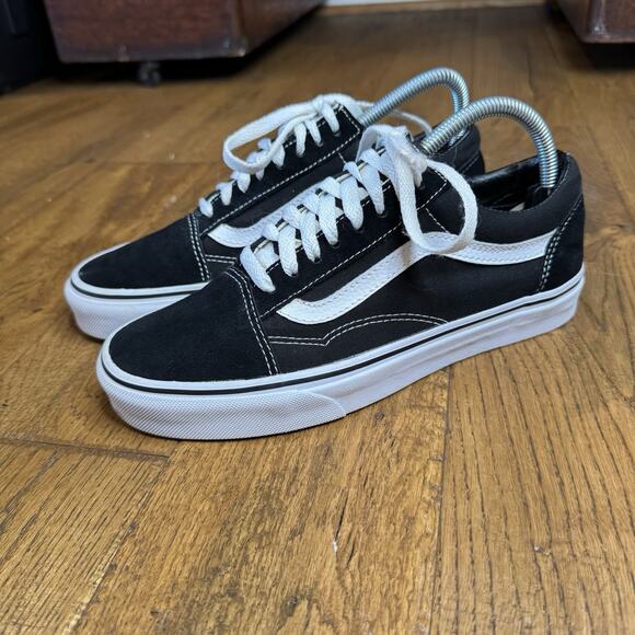 Vans Old Skool Skate Shoes Men Sz 7 Wmns 8.5 Low Top Black White Stripe 500714 - Picture 4 of 6